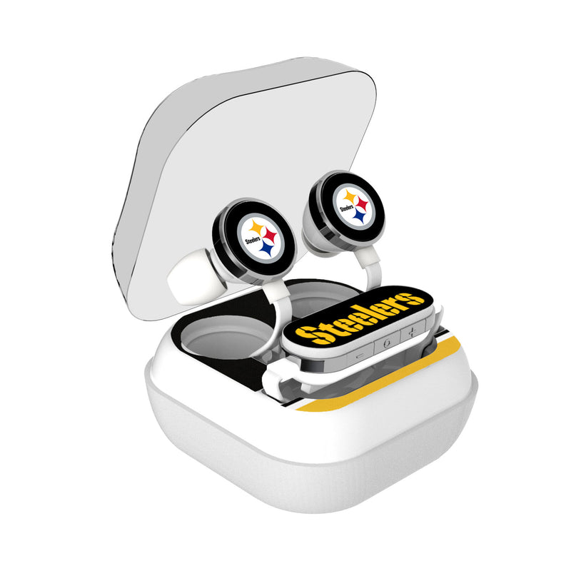 Pittsburgh Steelers Stripe Wireless Earbuds
