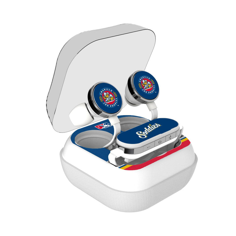 Amarillo Sod Poodles Stripe Wireless Earbuds