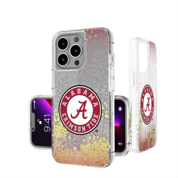 Alabama Crimson Tide Linen iPhone Glitter Phone Case