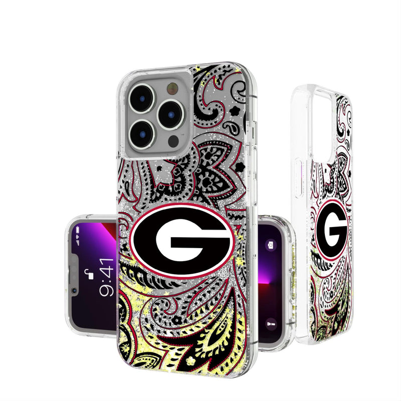 Georgia Bulldogs Paisley iPhone Glitter Case