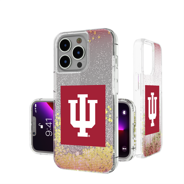 Indiana Hoosiers Linen iPhone Glitter Phone Case
