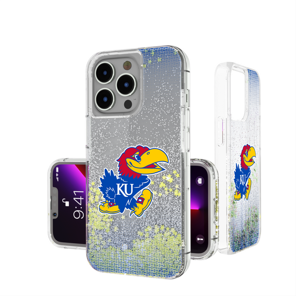 Kansas Jayhawks Linen iPhone Glitter Phone Case