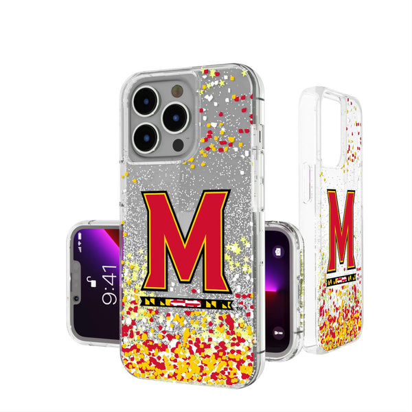 Maryland Terrapins Confetti iPhone Glitter Case