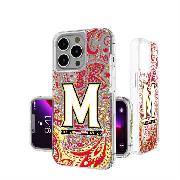 Maryland Terrapins Paisley iPhone Glitter Case