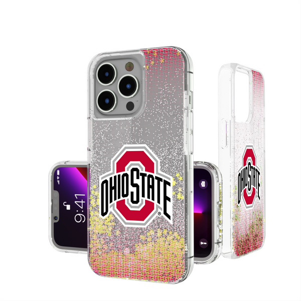 Ohio State Buckeyes Linen iPhone Glitter Phone Case