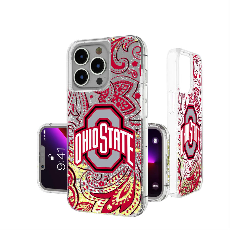 Ohio State Buckeyes Paisley iPhone Glitter Case