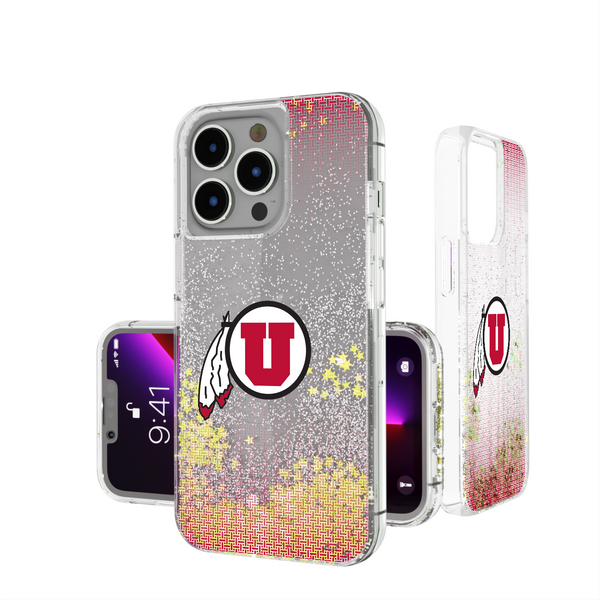 Utah Utes Linen iPhone Glitter Phone Case