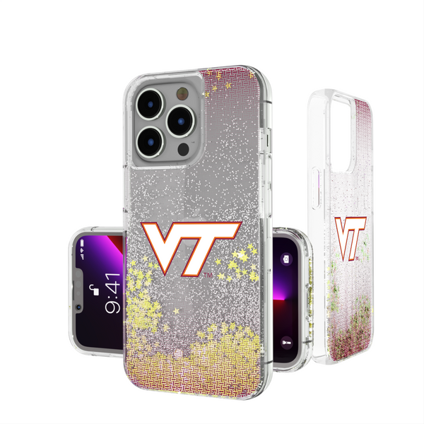 Virginia Tech Hokies Linen iPhone Glitter Phone Case