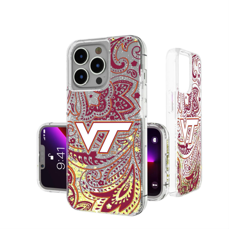 Virginia Tech Hokies Paisley iPhone Glitter Case