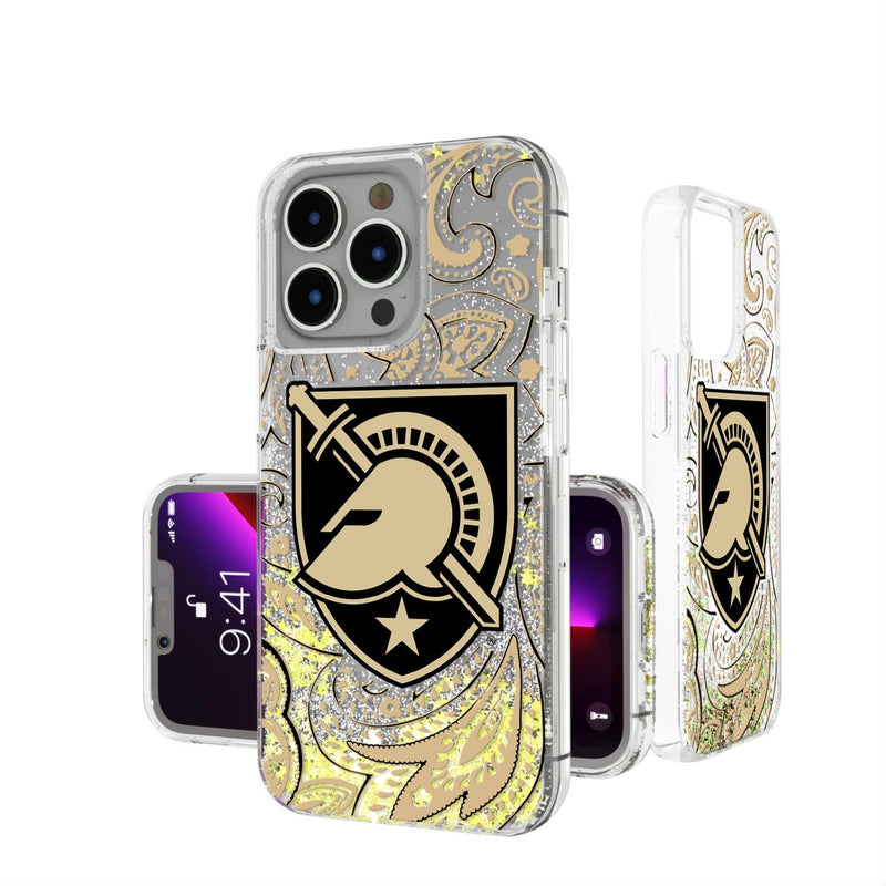 Army Academy Black Knights Paisley iPhone Glitter Case