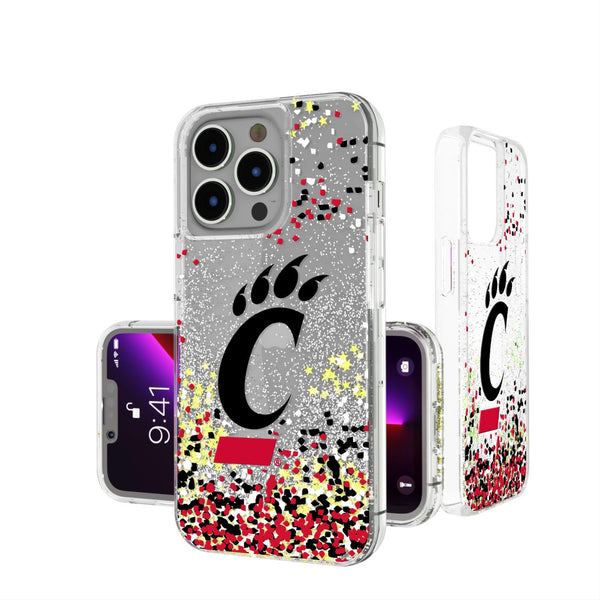 Cincinnati Bearcats Confetti iPhone Glitter Case