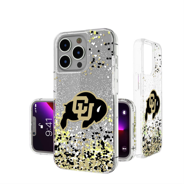 Colorado Buffaloes Confetti iPhone Glitter Case