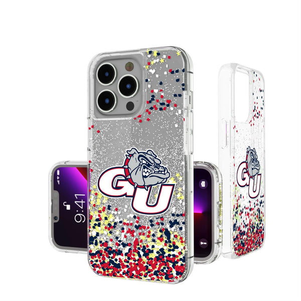 Gonzaga Bulldogs Confetti iPhone Glitter Case