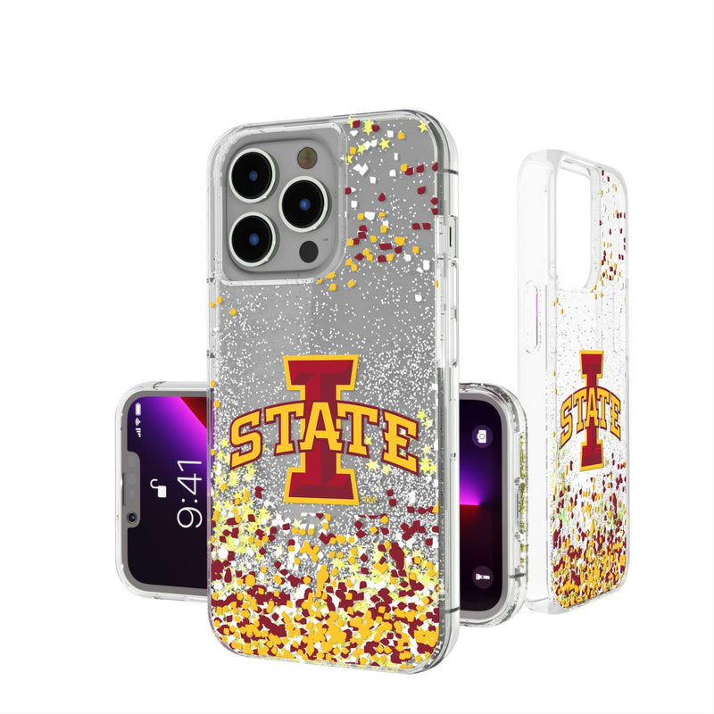 Iowa State Cyclones Confetti iPhone Glitter Case