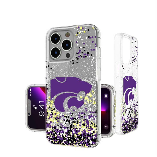 Kansas State Wildcats Confetti iPhone Glitter Case