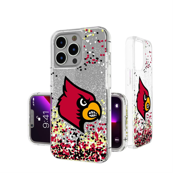 Louisville Cardinals Confetti iPhone Glitter Case