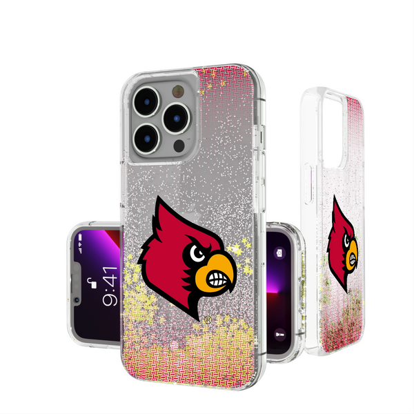 Louisville Cardinals Linen iPhone Glitter Phone Case