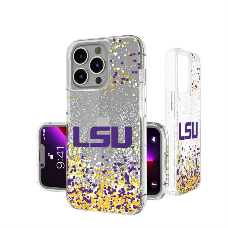 Louisiana State University Tigers Confetti iPhone Glitter Case