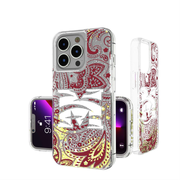 Morehouse Maroon Tigers Paisley iPhone Glitter Case