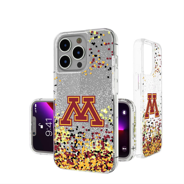 Minnesota Golden Gophers Confetti iPhone Glitter Case