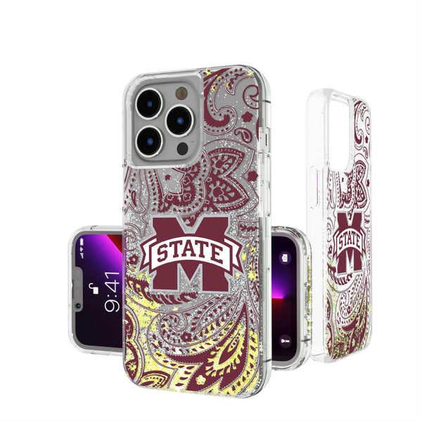 Mississippi State Bulldogs Paisley iPhone Glitter Case