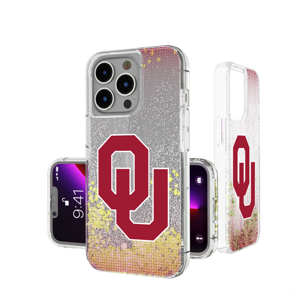 Oklahoma Sooners Linen iPhone Glitter Phone Case