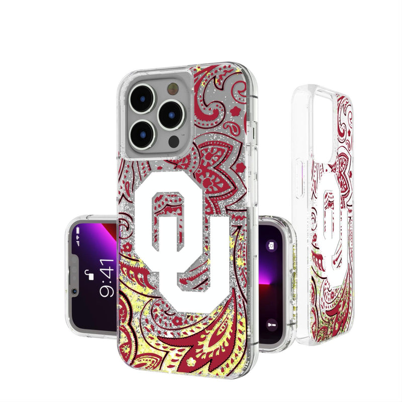 Oklahoma Sooners Paisley iPhone Glitter Case