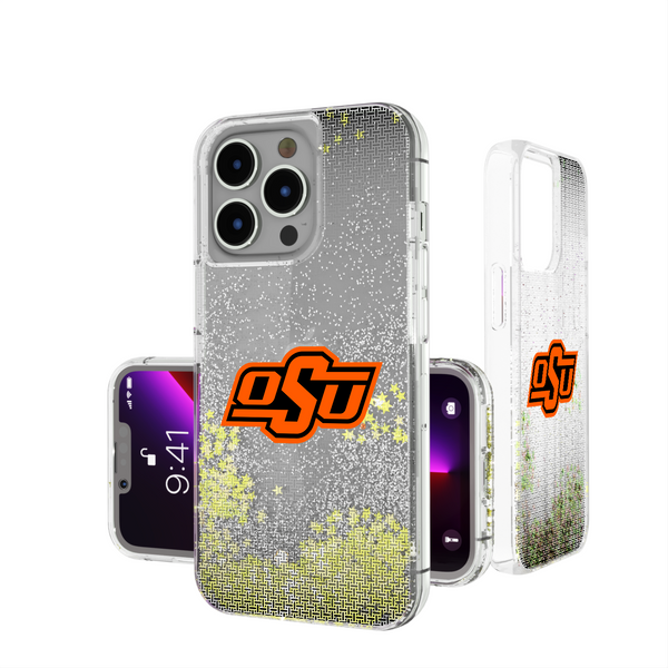 Oklahoma State Cowboys Linen iPhone Glitter Phone Case