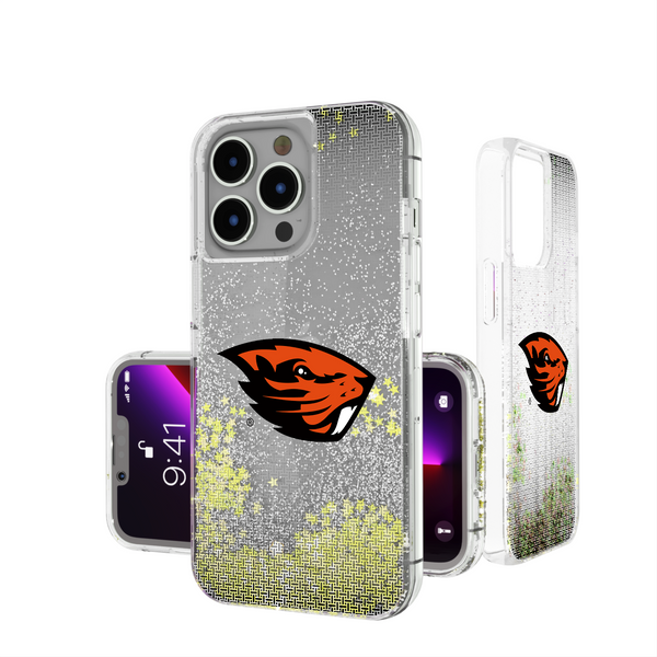 Oregon State Beavers Linen iPhone Glitter Phone Case