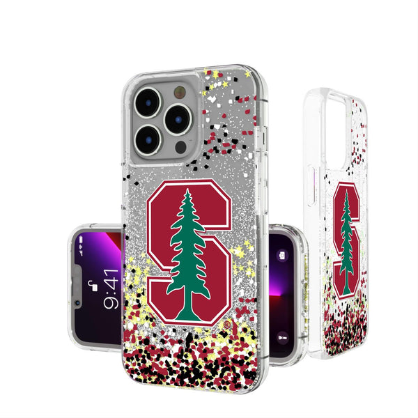 Stanford Cardinal Confetti iPhone Glitter Case
