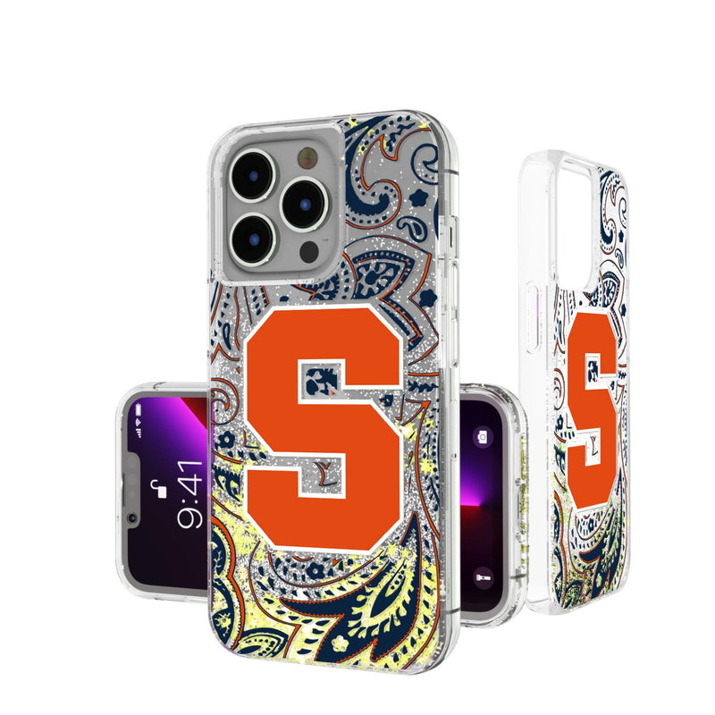 Syracuse Orange Paisley iPhone Glitter Case
