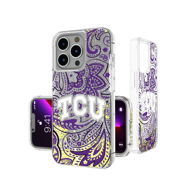 Texas Christian Horned Frogs Paisley iPhone Glitter Case