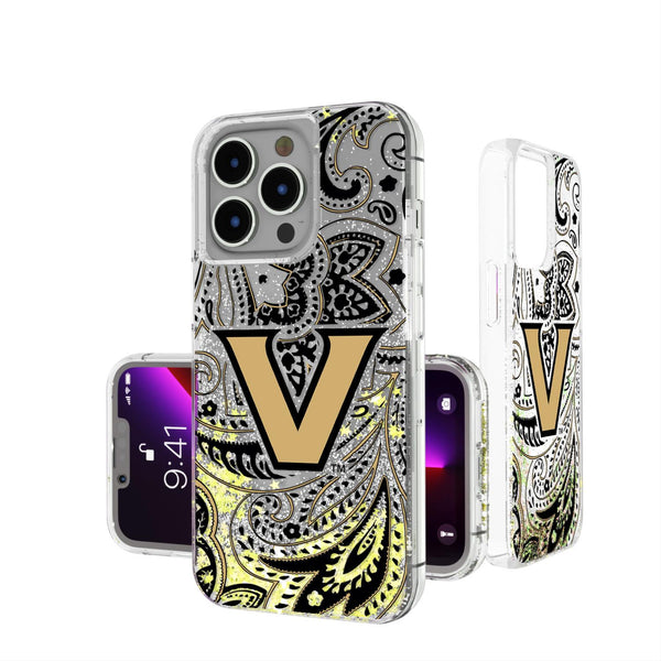 Vanderbilt Commodores Paisley iPhone Glitter Case