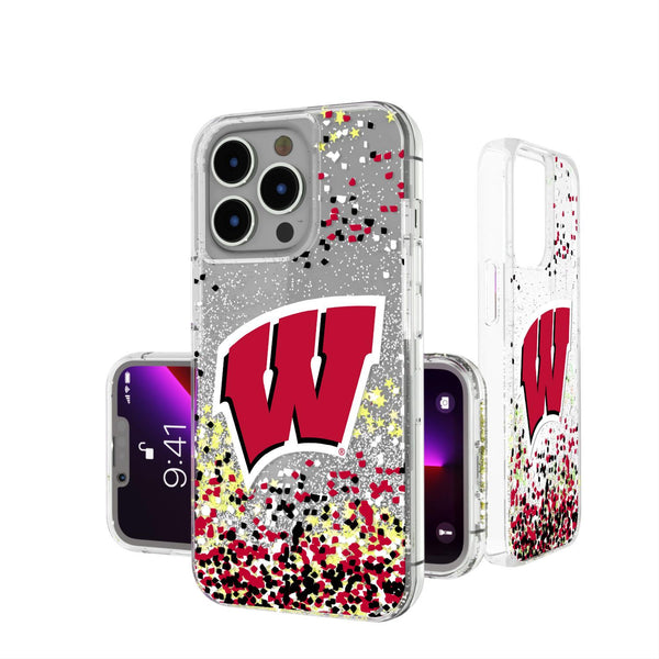 Wisconsin Badgers Confetti iPhone Glitter Case