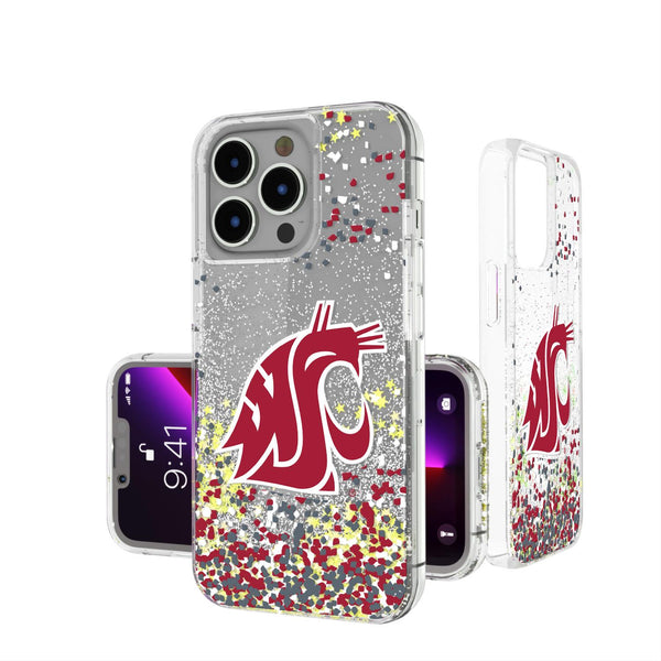 Washington State Cougars Confetti iPhone Glitter Case
