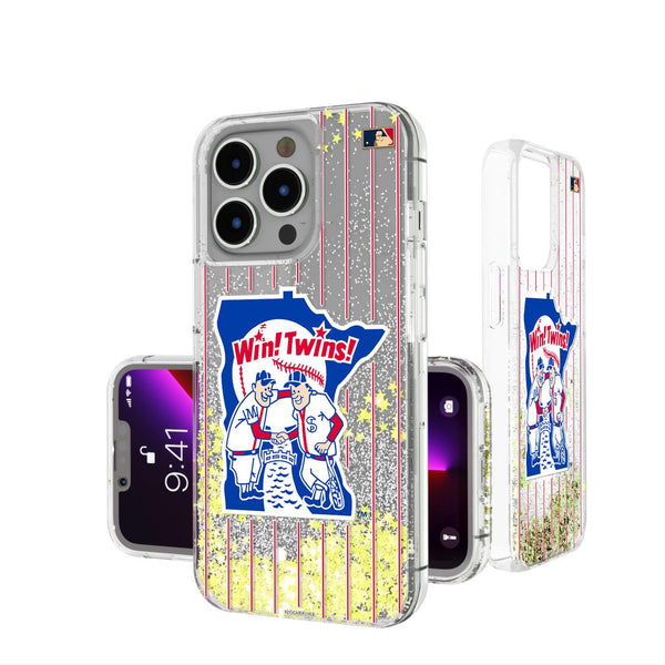 Minnesota Twins 1976-1986 - Cooperstown Collection Pinstripe iPhone Glitter Case