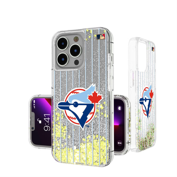 Toronto Blue Jays 1977-1988 - Cooperstown Collection Pinstripe iPhone Glitter Case