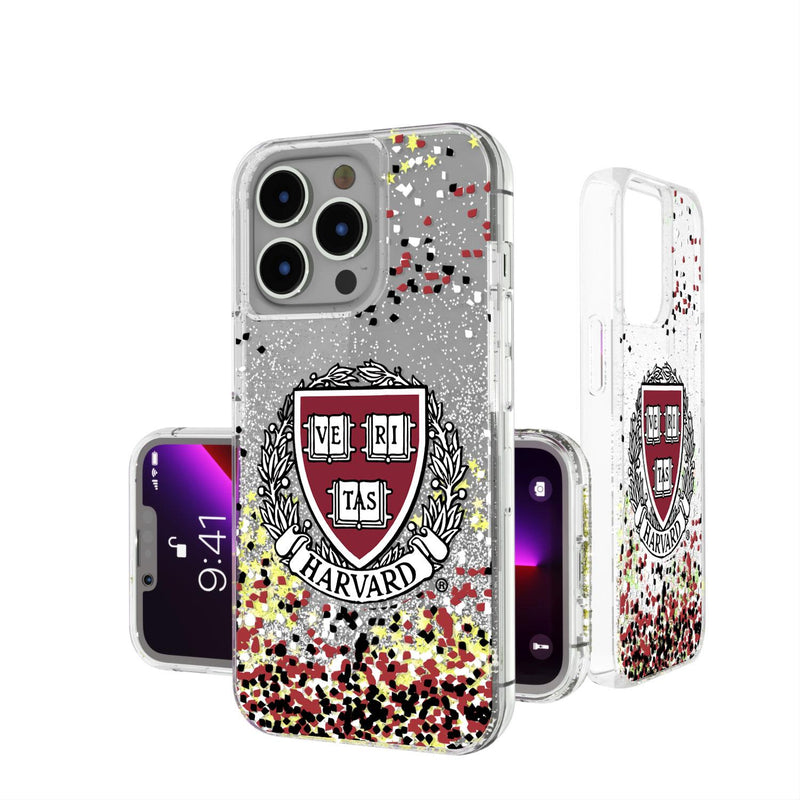 Harvard Crimson Confetti iPhone Glitter Case