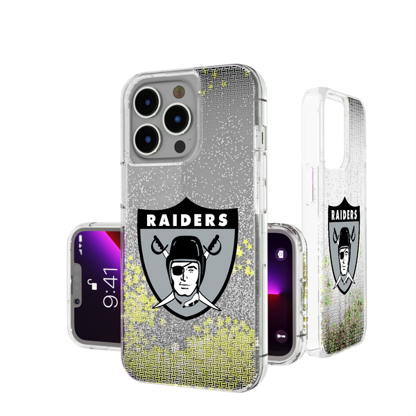 Oakland Raiders 1963 Historic Collection Linen iPhone Glitter Phone Case