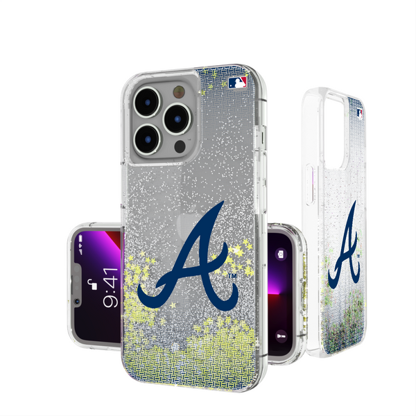 Atlanta Braves Linen iPhone Glitter Phone Case