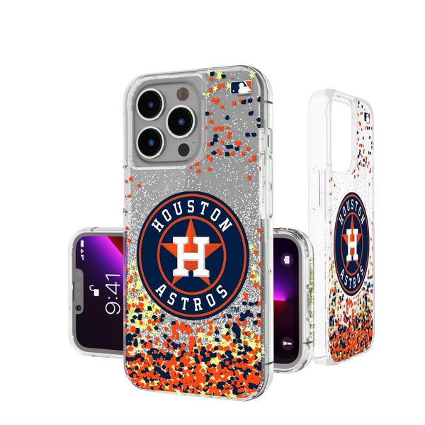 Houston Astros Confetti iPhone Glitter Case