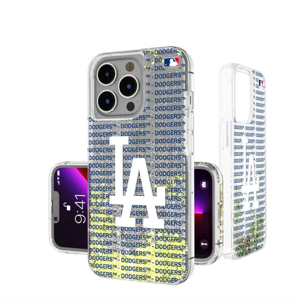 LA Dodgers Blackletter iPhone Glitter Case