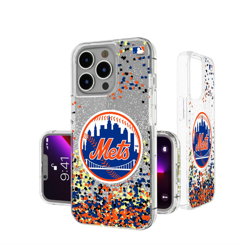 New York Mets Confetti iPhone Glitter Case