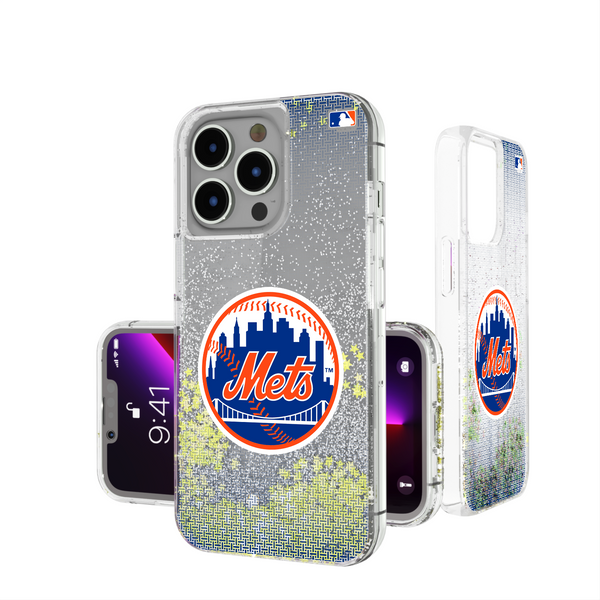 New York Mets Linen iPhone Glitter Phone Case