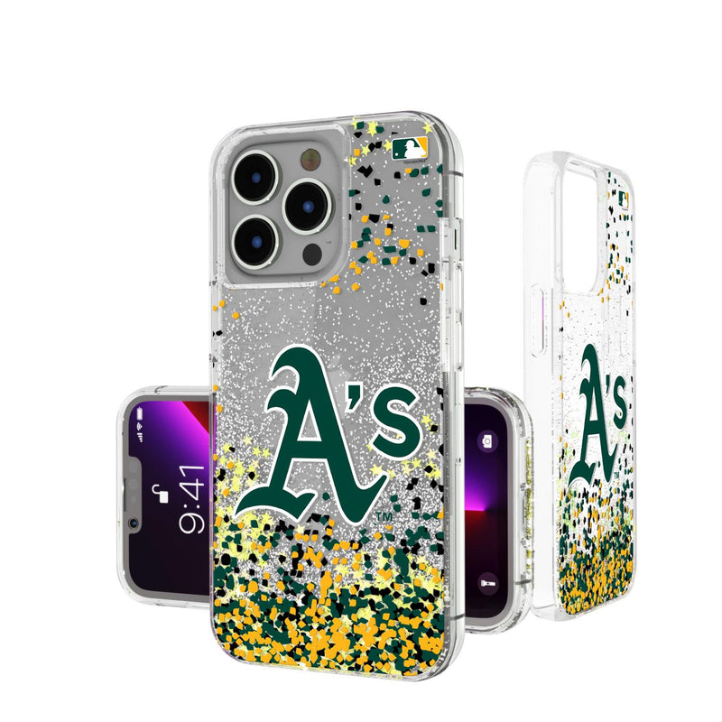 Oakland Athletics Confetti iPhone Glitter Case