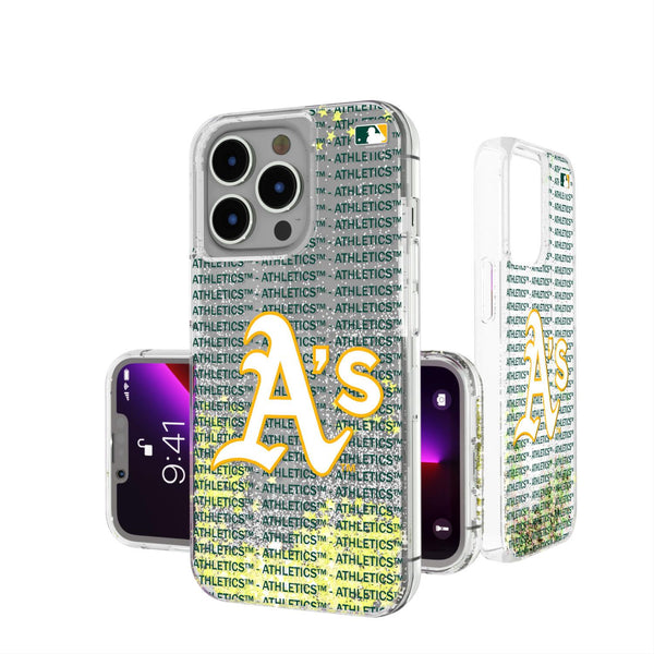 Oakland Athletics Blackletter iPhone Glitter Case