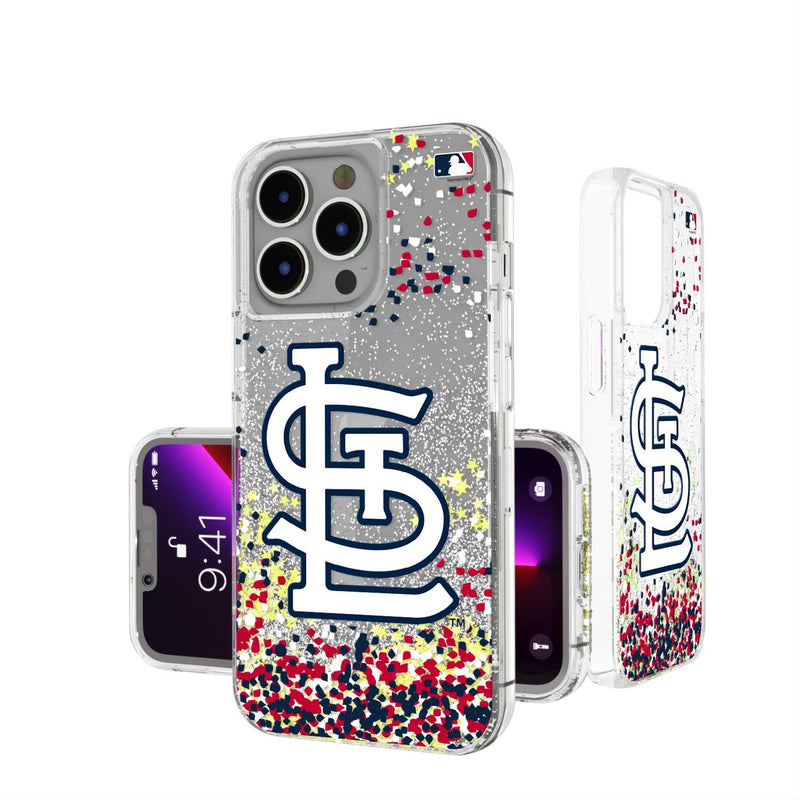 St Louis Cardinals Confetti iPhone Glitter Case