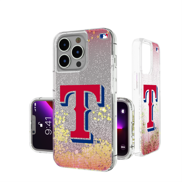 Texas Rangers Linen iPhone Glitter Phone Case