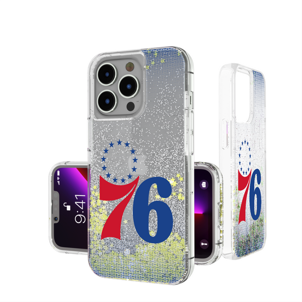 Philadelphia 76ers Linen iPhone Glitter Phone Case