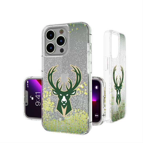 Milwaukee Bucks Linen iPhone Glitter Phone Case